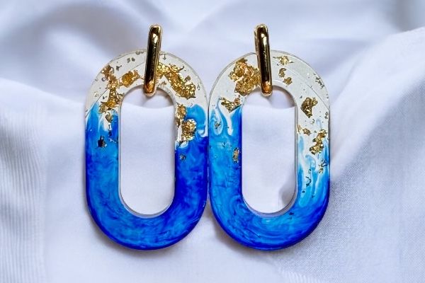 Boucles d’oreilles ‘Ornements bleus’