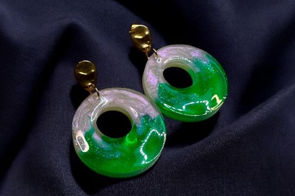 Boucles d’oreilles ‘Duo verdoyant’