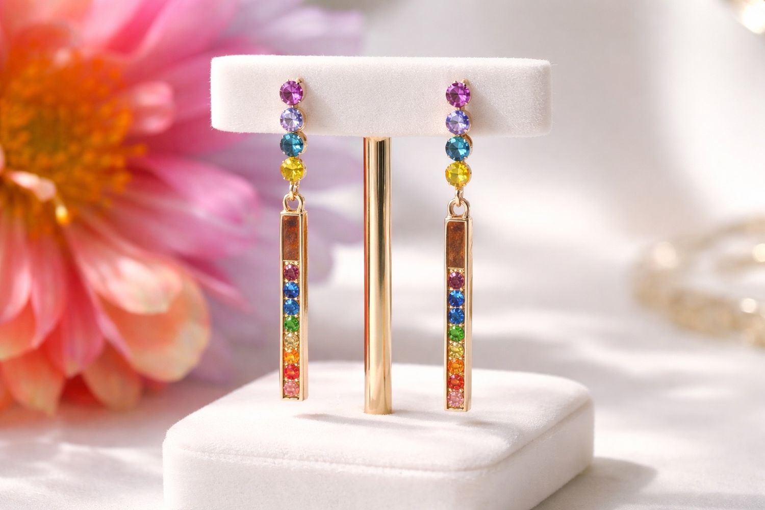 Boucles d’oreilles ‘Etincelles chromatiques’