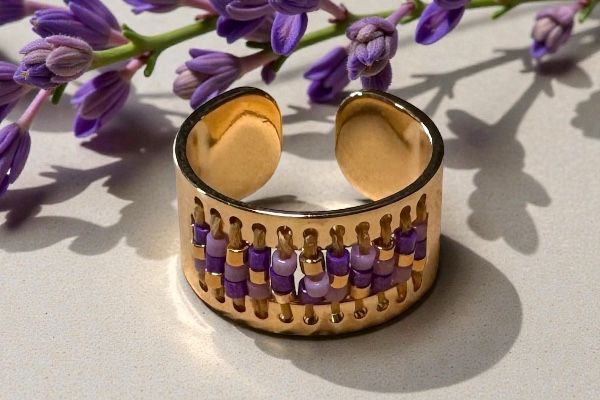 Bague 'Trame colorée’