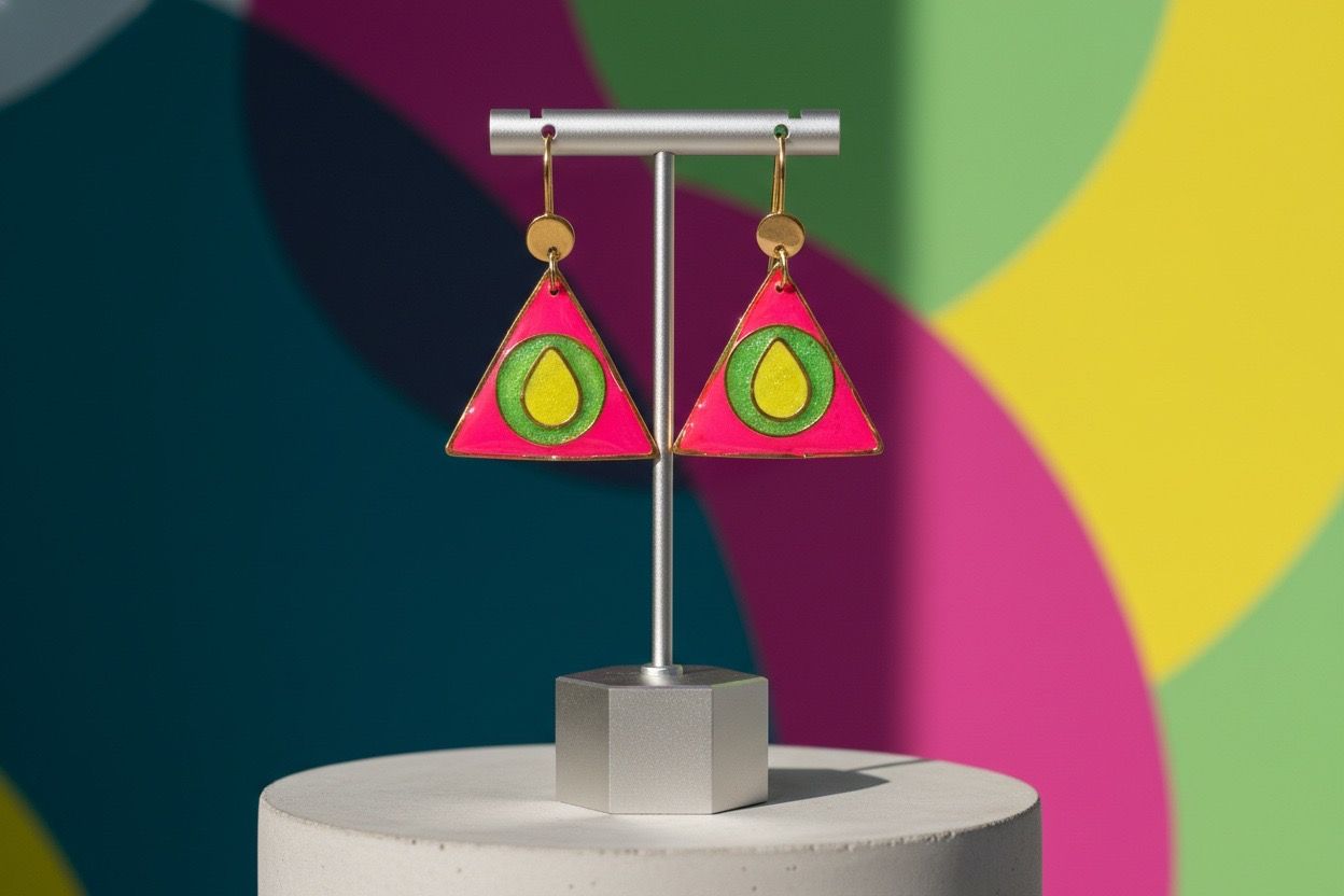 Boucles d’oreilles ‘Vibration néon’