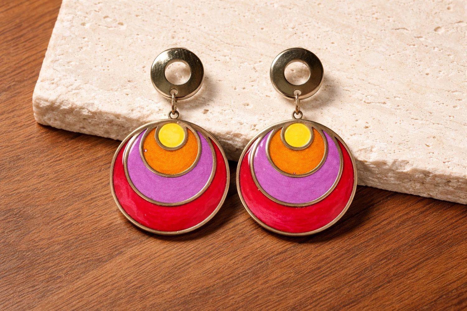 Boucles d’oreilles ‘Soleil couchant’