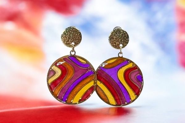 Boucles d’oreilles ‘Reflets solaires’