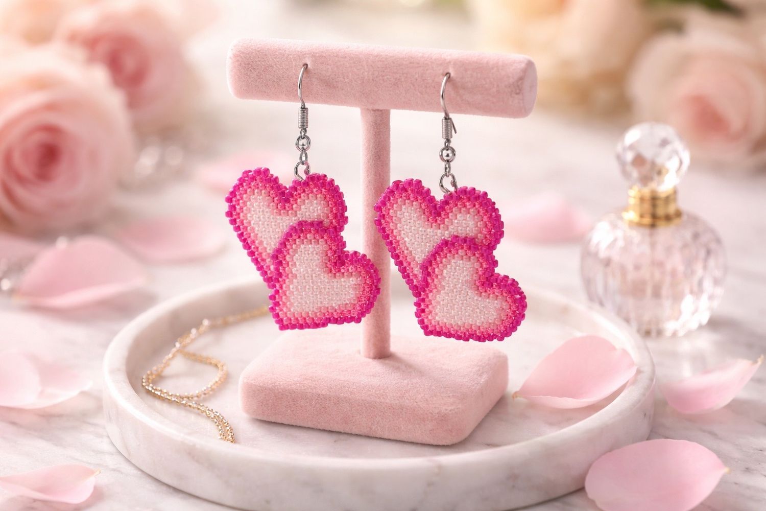 Boucles d’oreilles ‘Etreintes colorées'