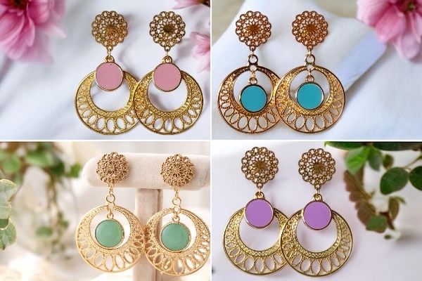 Boucles d’oreilles ‘Pastels en fête’