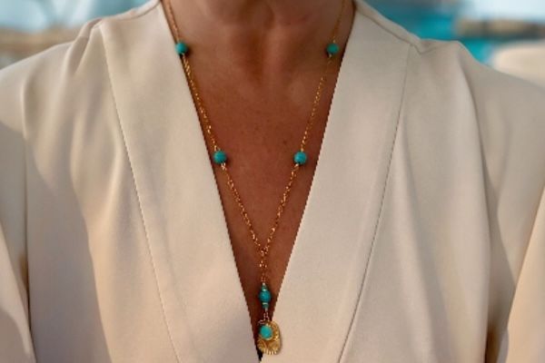 Sautoir 'Eclat de papyrus'