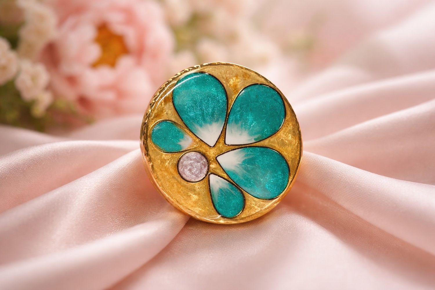 Broche 'Fleur d'écume'