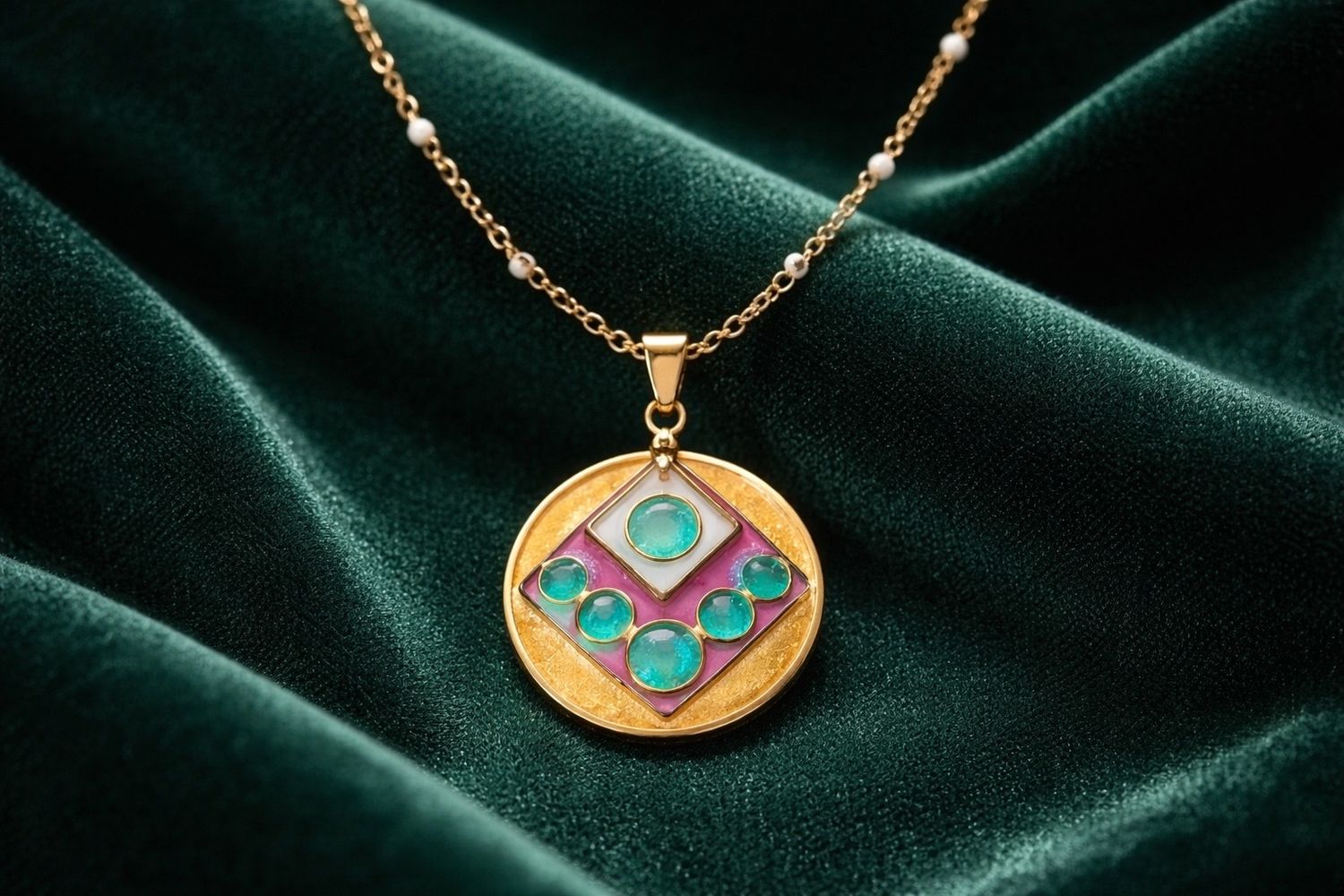 Pendentif 'Mosaïque solaire'