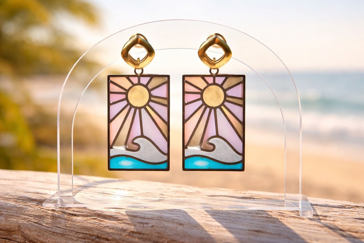 Boucles d'oreilles 'Horizon solaire'