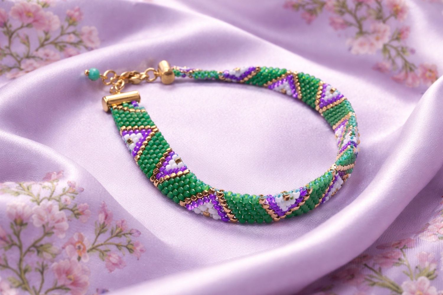Bracelet 'Jungle violette'