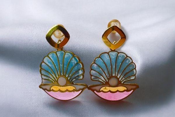 Boucles d'oreilles 'Rivage pastel'