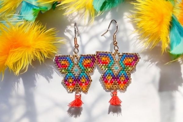 Boucles d'oreilles 'Papillon Fiesta'