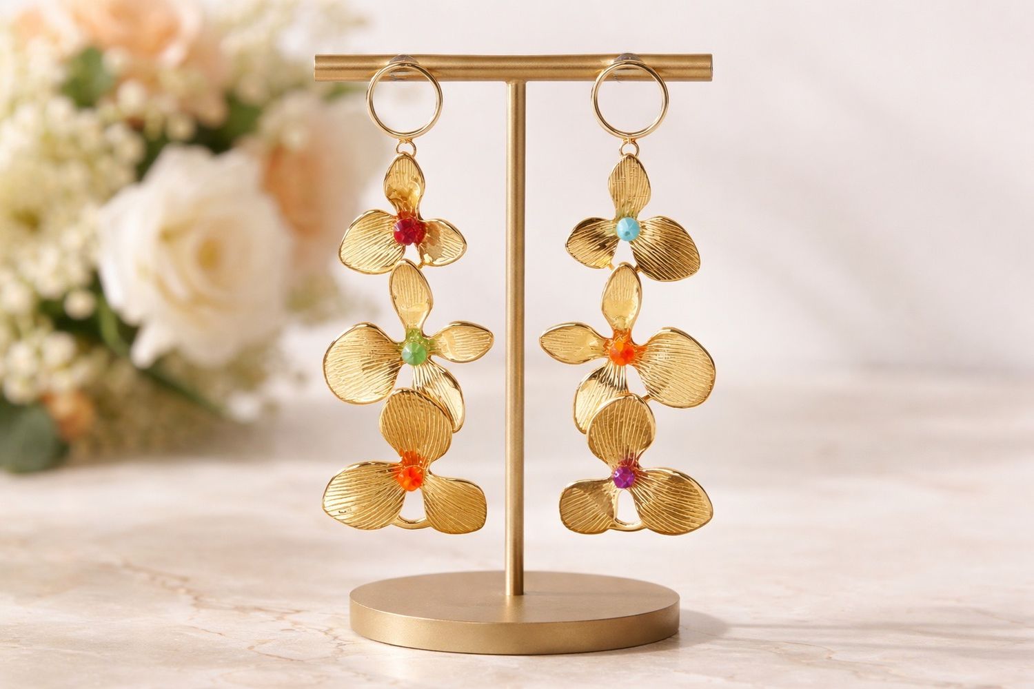 Boucles d'oreilles 'Jardin solaire'