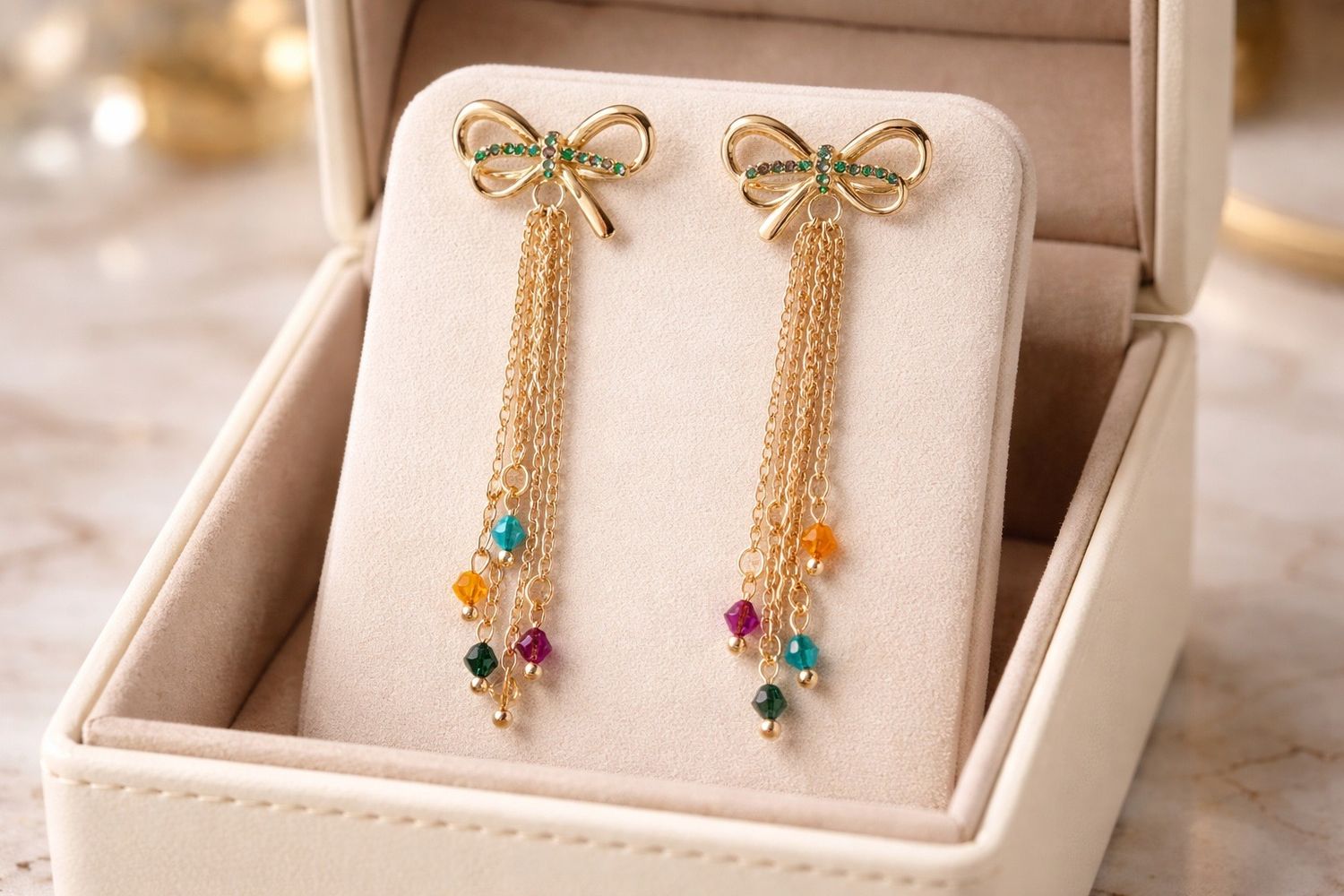 Boucles d'oreilles 'Ruban enchanté'