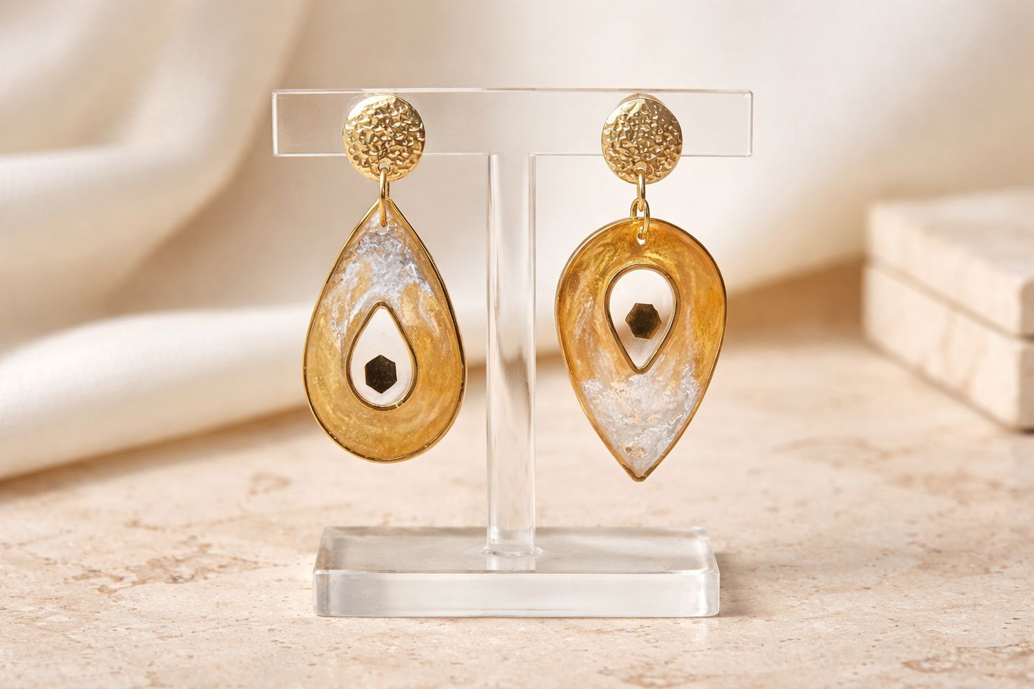 Boucles d'oreilles 'Eclat minéral'