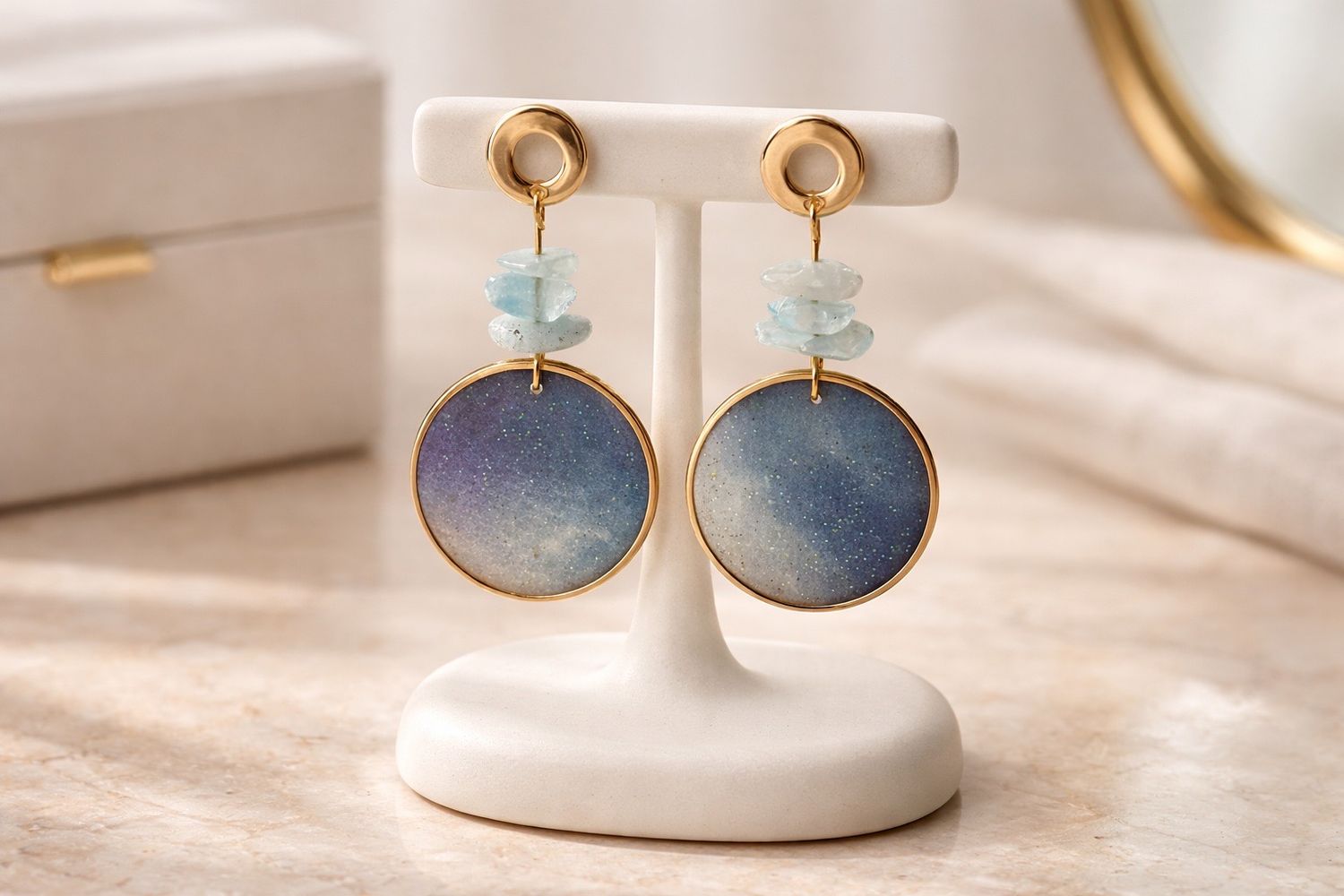 Boucles d'oreilles 'Voie lactée'