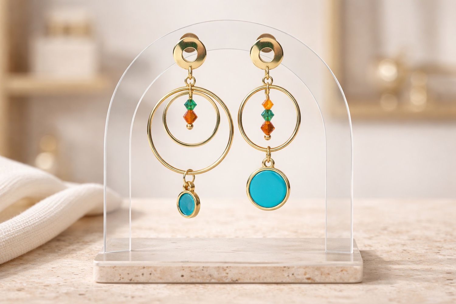 Boucles d'oreilles 'Elan coloré'