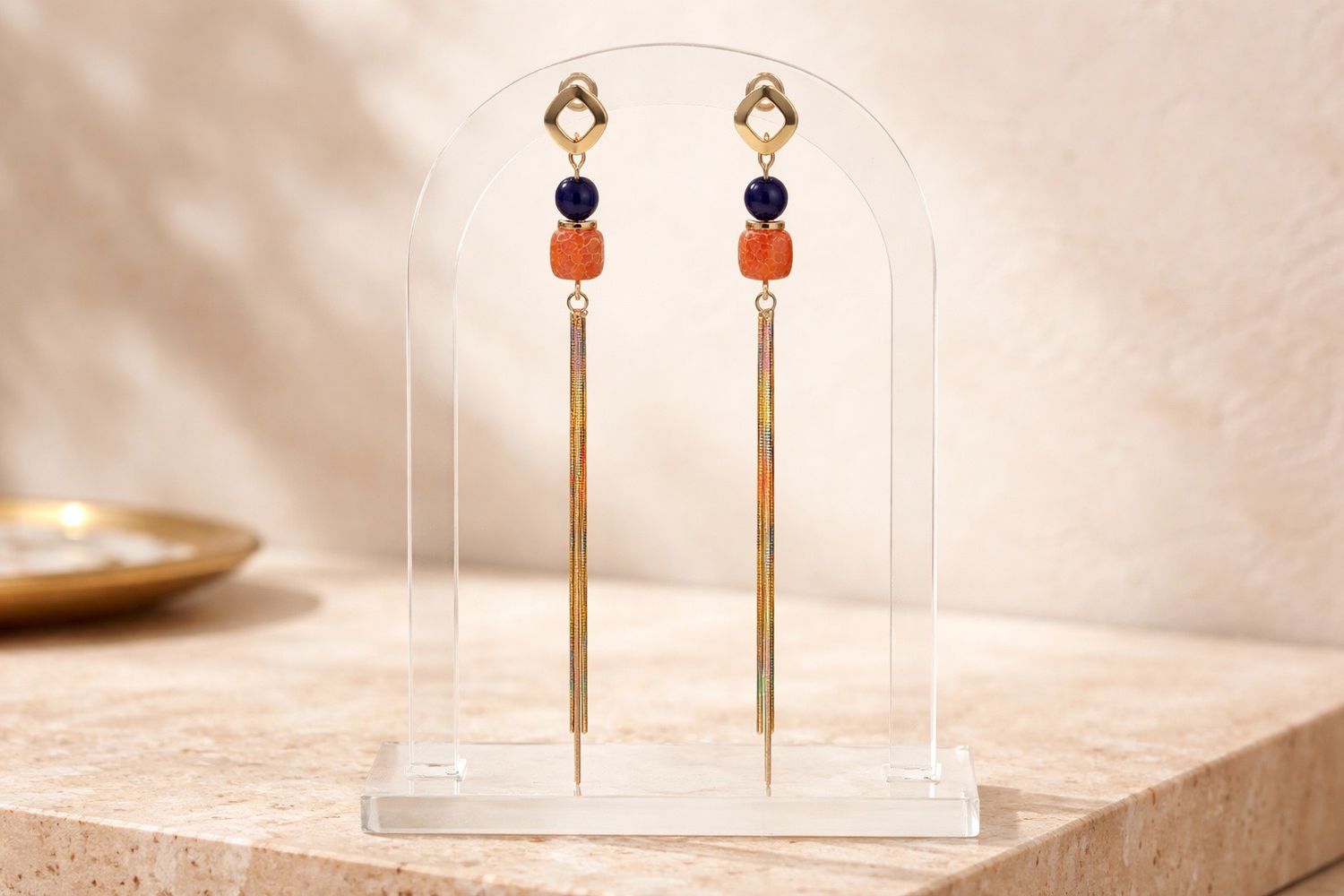 Boucles d'oreilles 'Ligne vibrante'