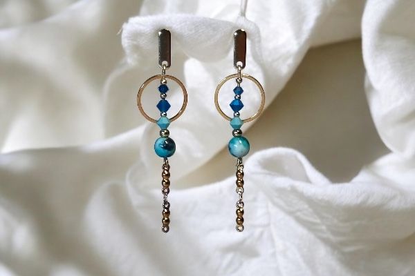 Boucles d'oreilles 'Rythme suspendu'