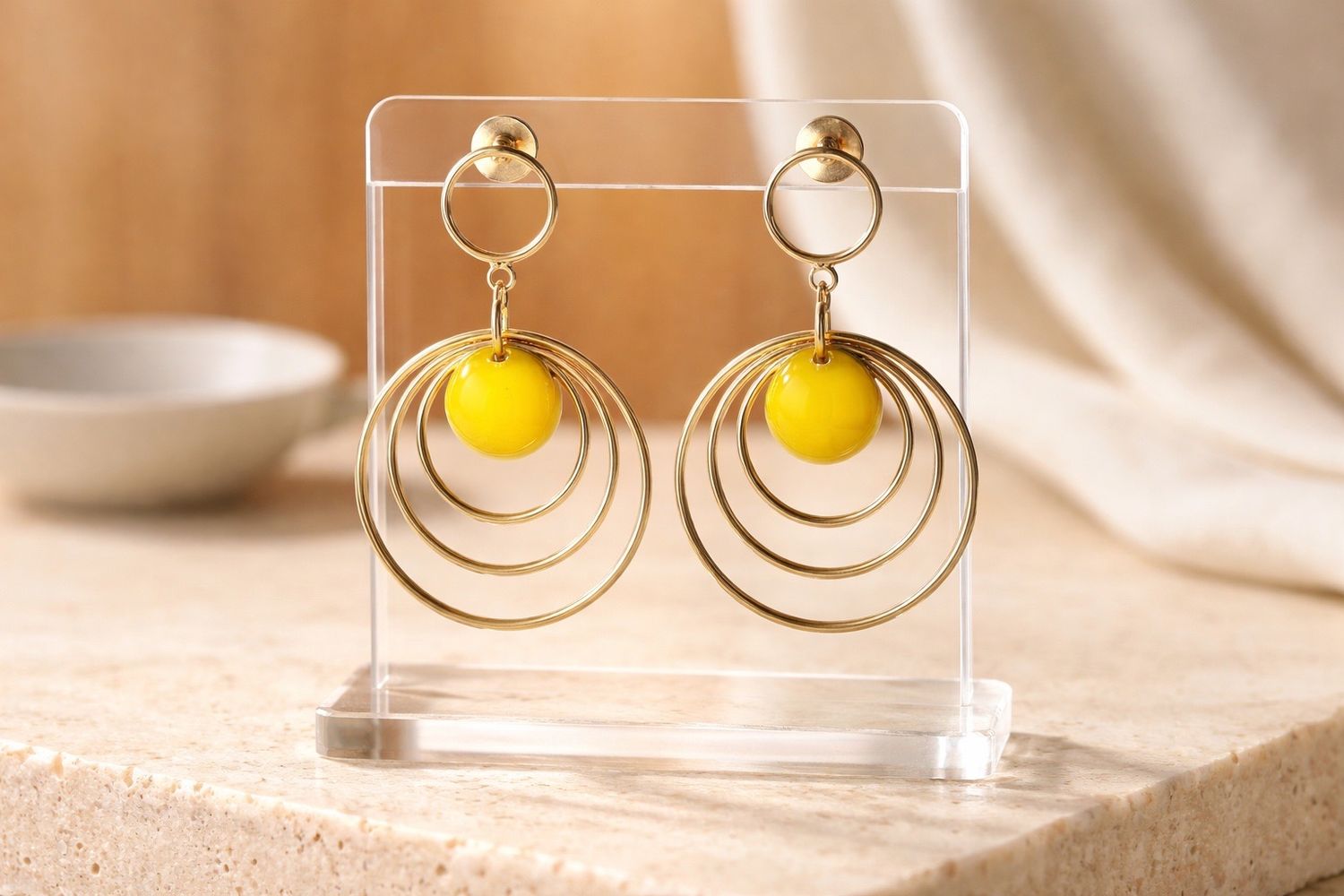 Boucles d'oreilles 'Ondes lumineuses'