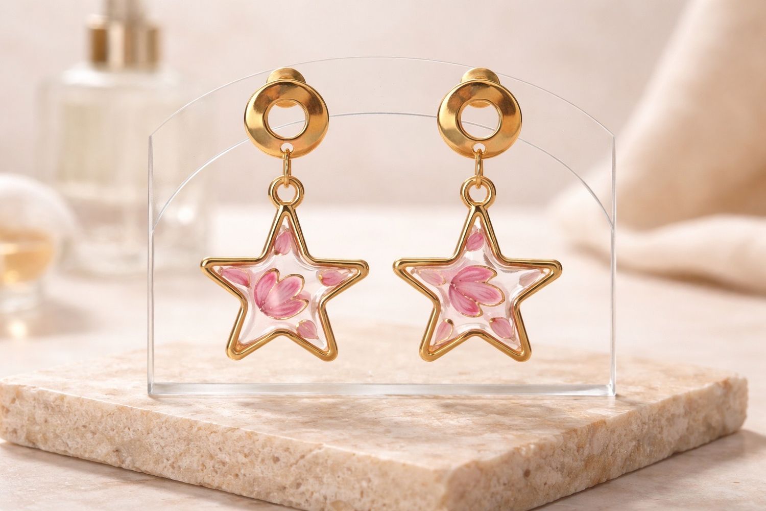 Boucles d'oreilles 'Stella pétale'
