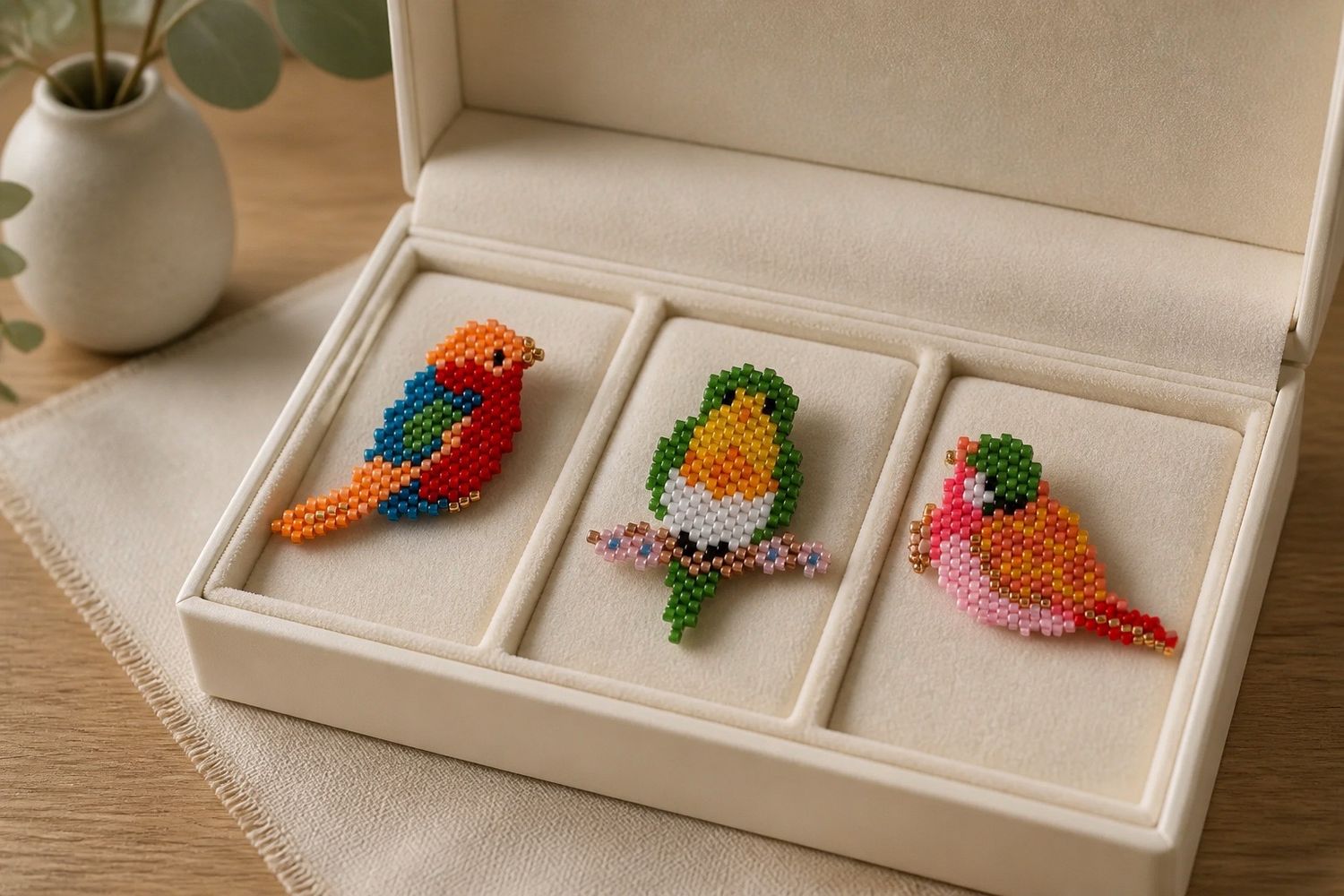Mini broches 'Piaf party'