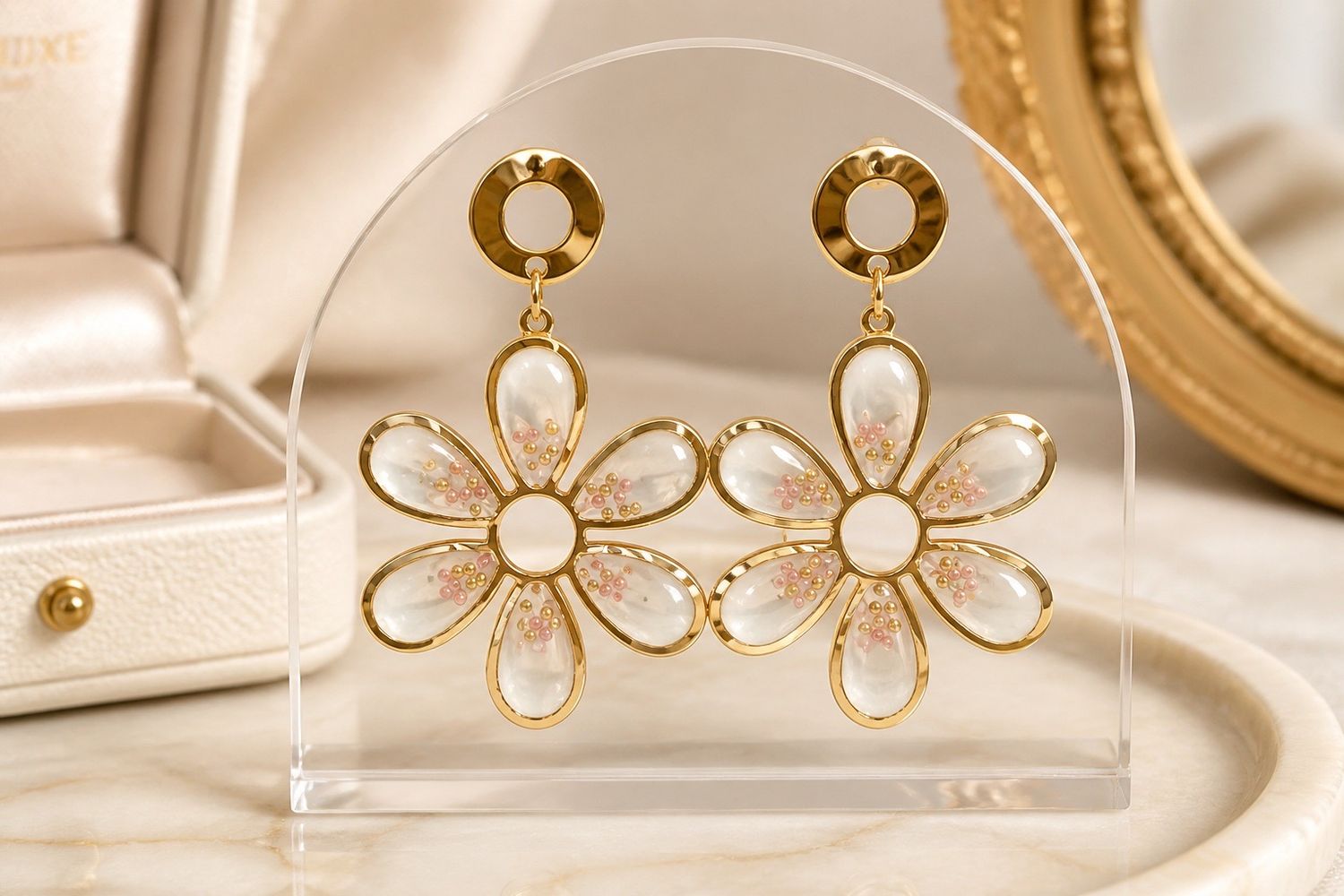 Boucles d'oreilles 'Fleur de lumière'