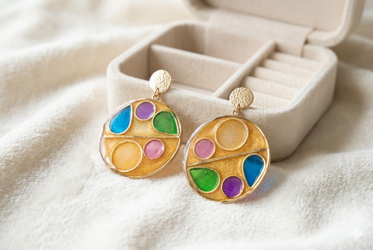 Boucles d'oreilles 'Palette pop'