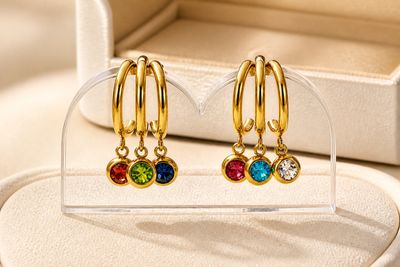 Boucles d'oreilles 'Rythme doré'