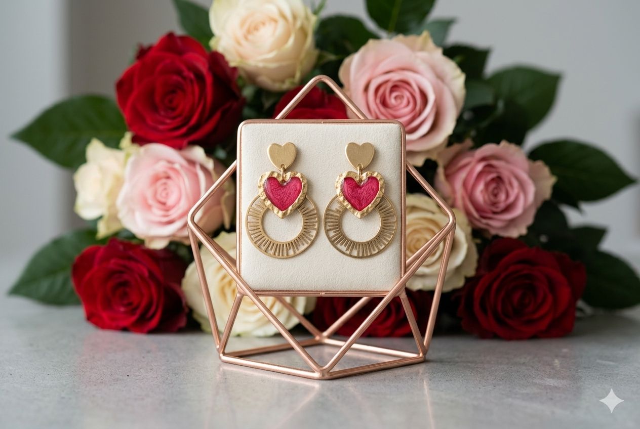 Boucles d'oreilles 'Coeur précieux'