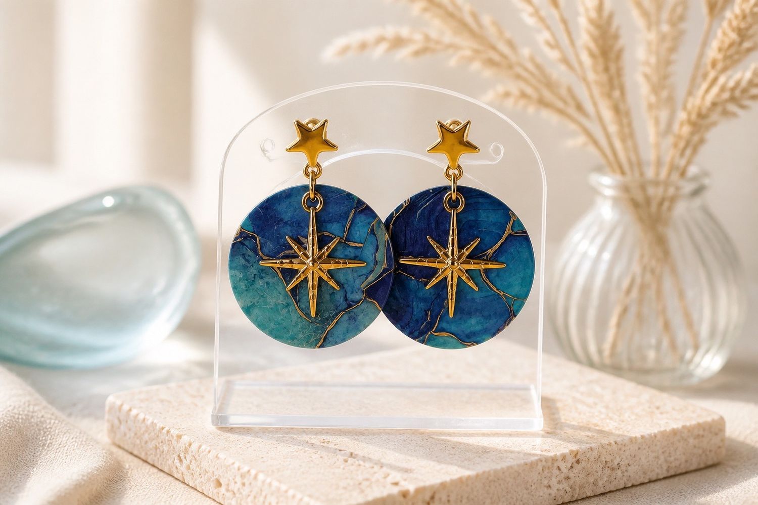 Boucles d'oreilles 'Etoile boréale'