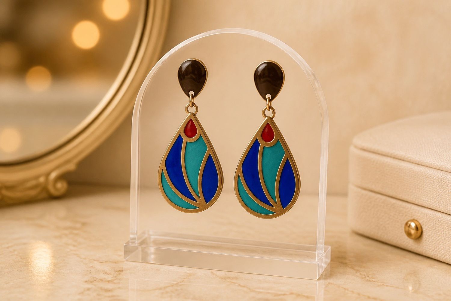 Boucles d'oreilles 'Rivage Majorelle'