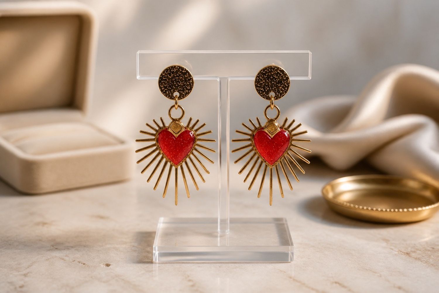Boucles d'oreilles 'Coeur sincère'