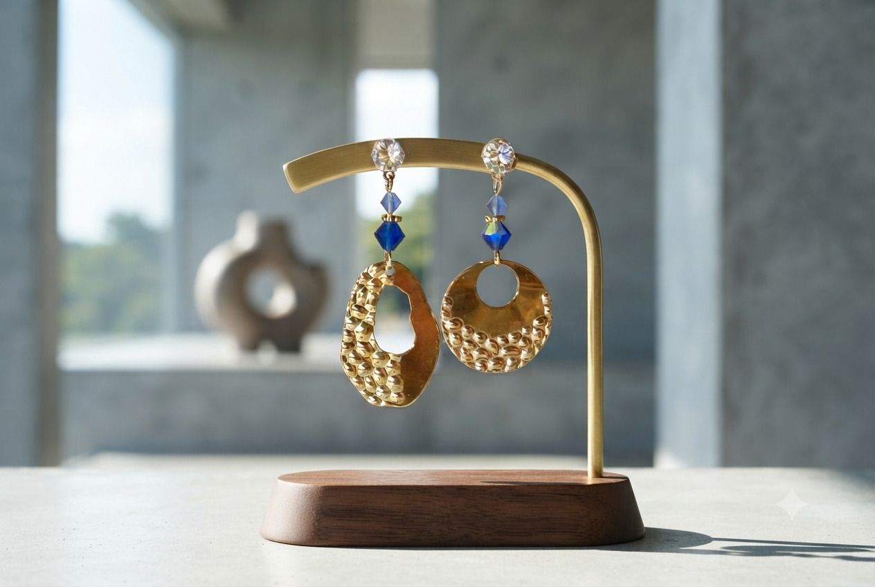 Boucles d'oreilles 'Bleu infini'