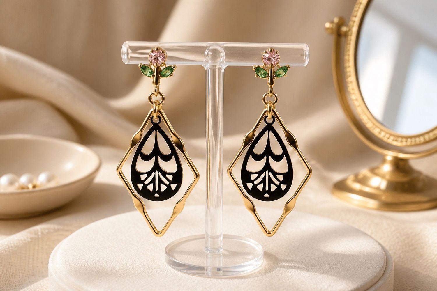 Boucles d'oreilles 'Jardin d'or'