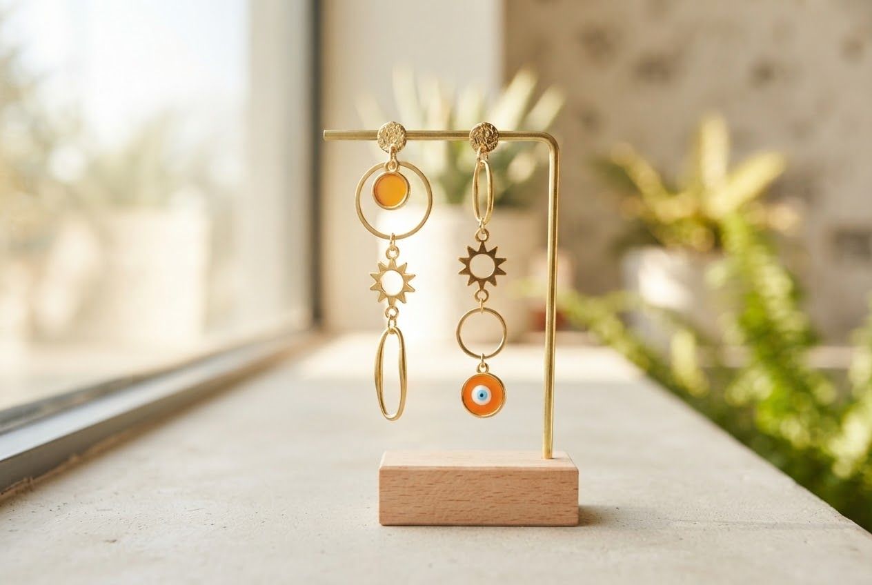 Boucles d'oreilles 'Soleil levant'