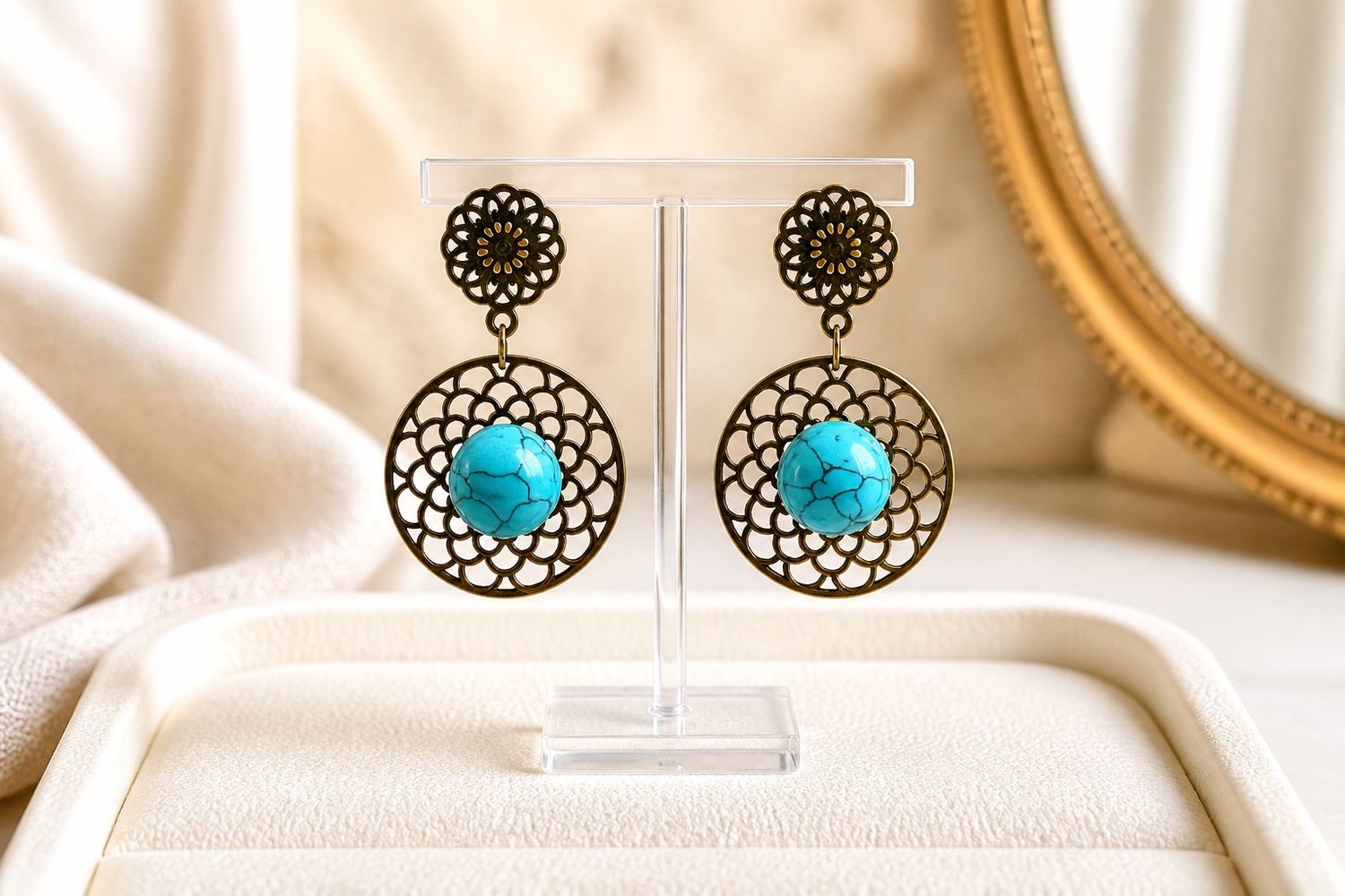 Boucles d'oreilles 'Ciel d'Orient'