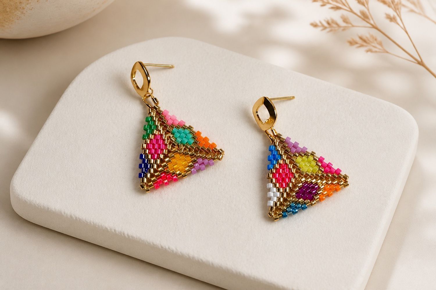 Boucles d'oreilles 'Voyage coloré'