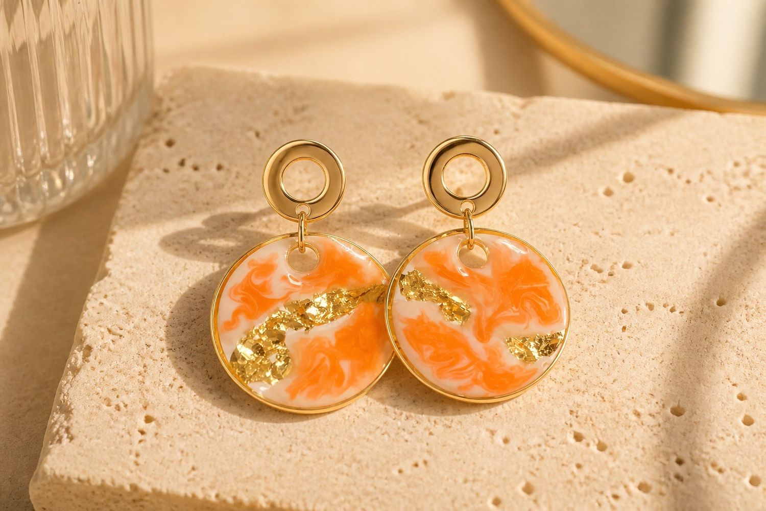 Boucles d'oreilles 'Flamme douce'