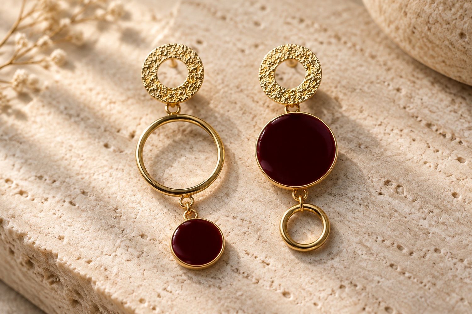Boucles d'oreilles 'Reflet inversé'