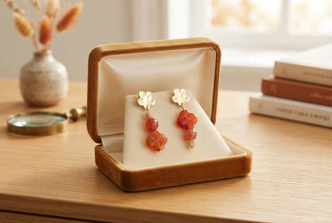 Boucles d'oreilles 'Trèfle ardent'