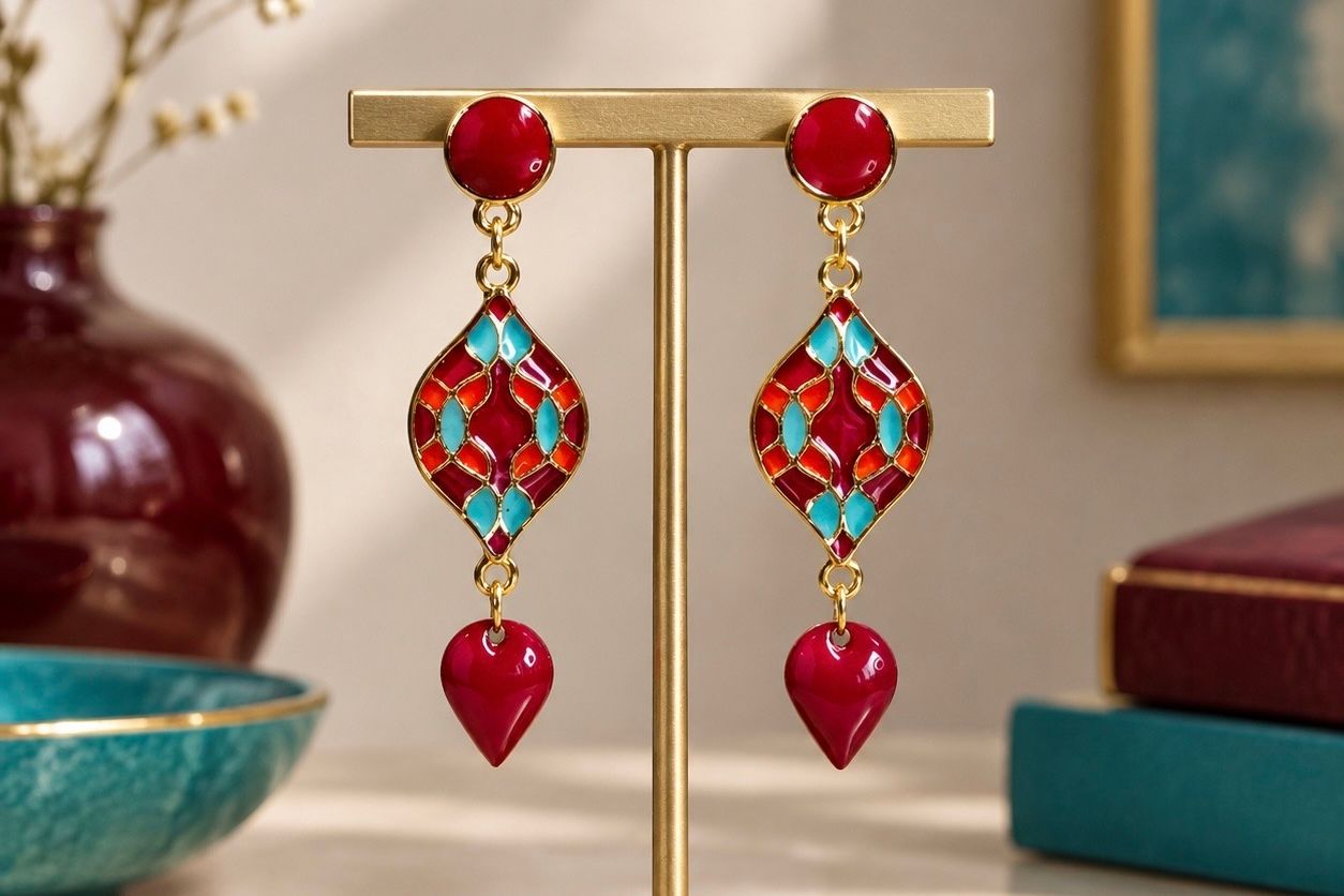 Boucles d'oreilles 'Palais mosaïque'