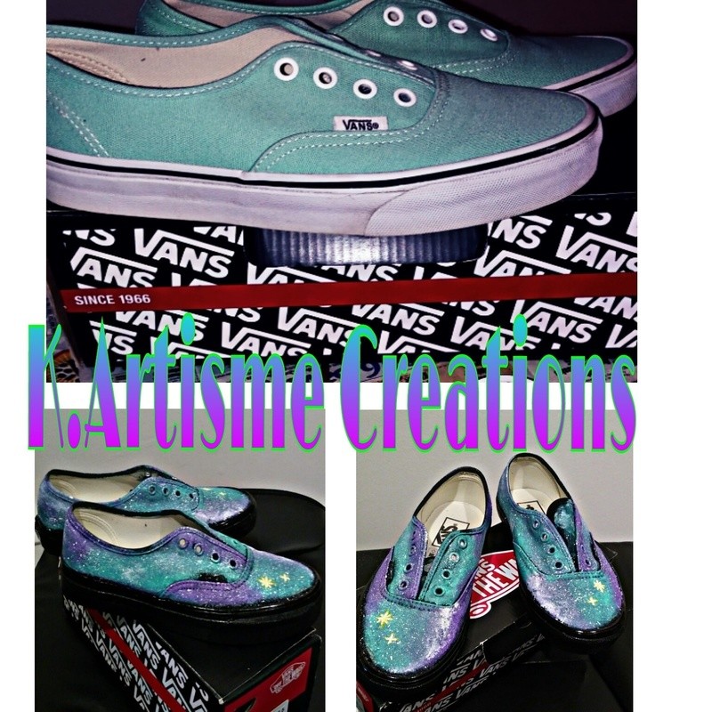 Custom hand painted Vans Galaxy Style