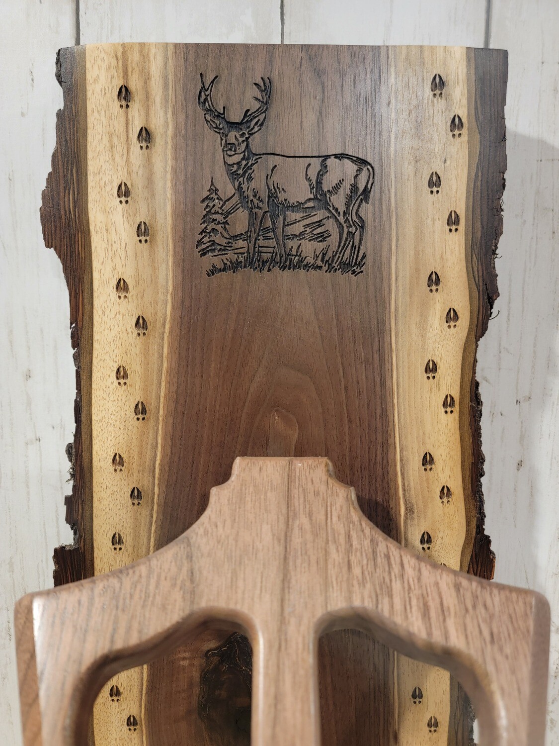 Live edge walnut Euro mount
