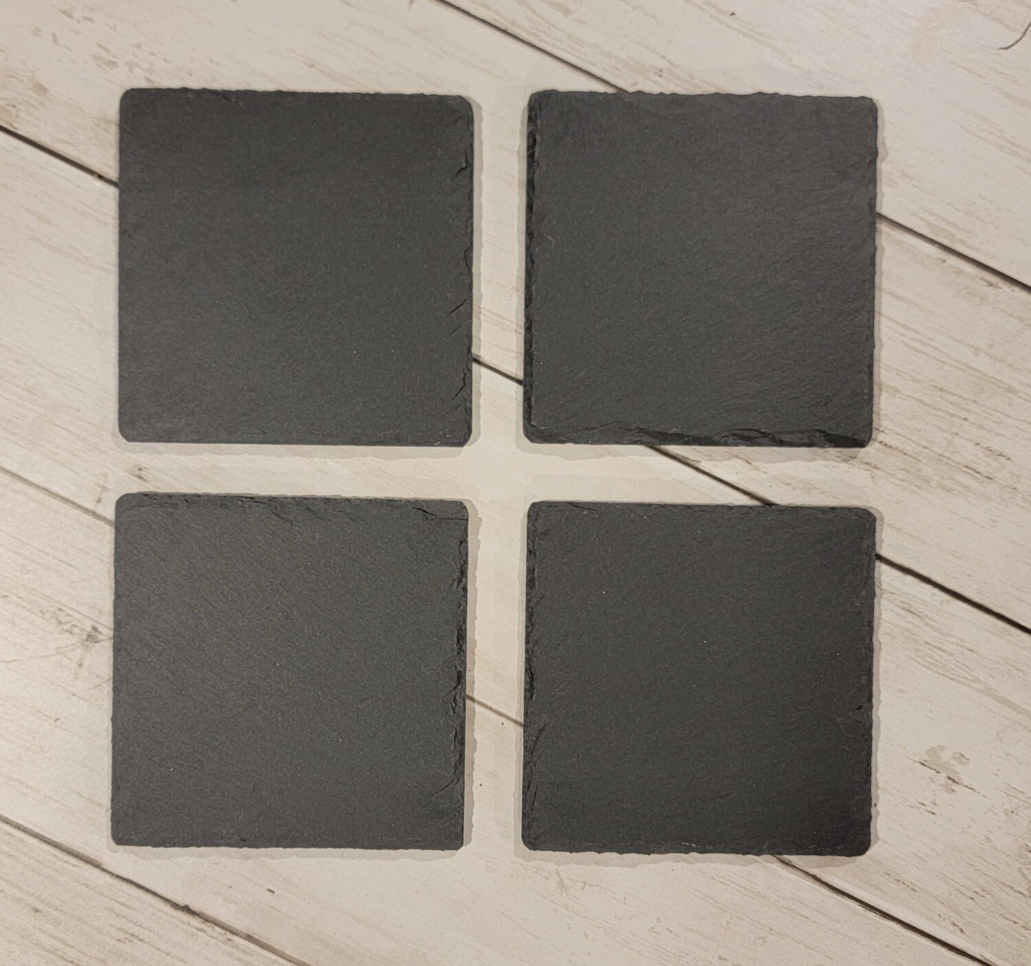 Custom laser engraved slate coasters
