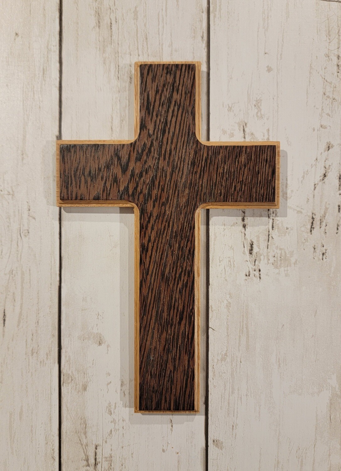 Wenge and oak cross