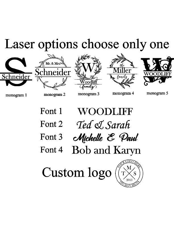 Custom laser engraving