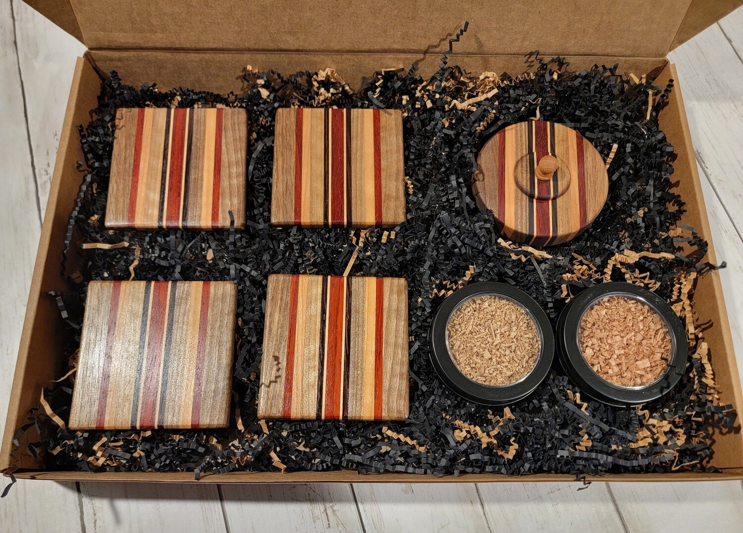 Deluxe Bourbon Cocktail Smoker Kit with Matching Coasters