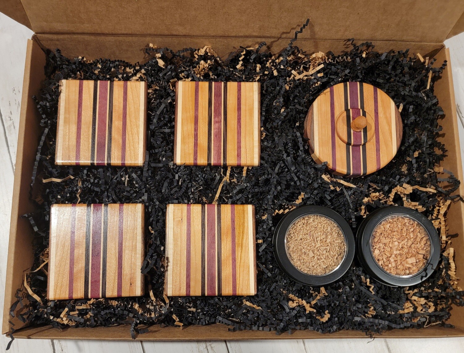 Deluxe Bourbon Cocktail Smoker Kit with Matching Coasters
