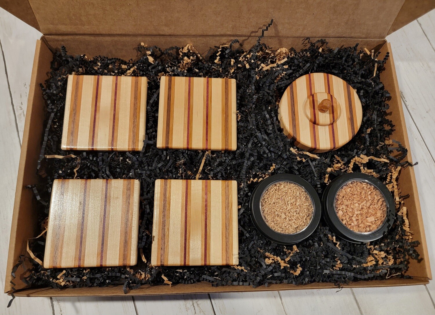 Deluxe Bourbon Cocktail Smoker Kit with Matching Coasters